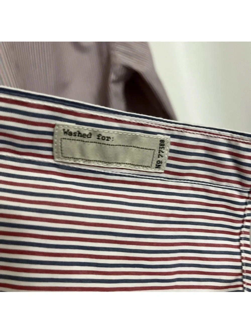 J.Crew Shirt Men's 2-Ply 100% Cotton Red White Blue Striped Long Sleeve Shirt M
